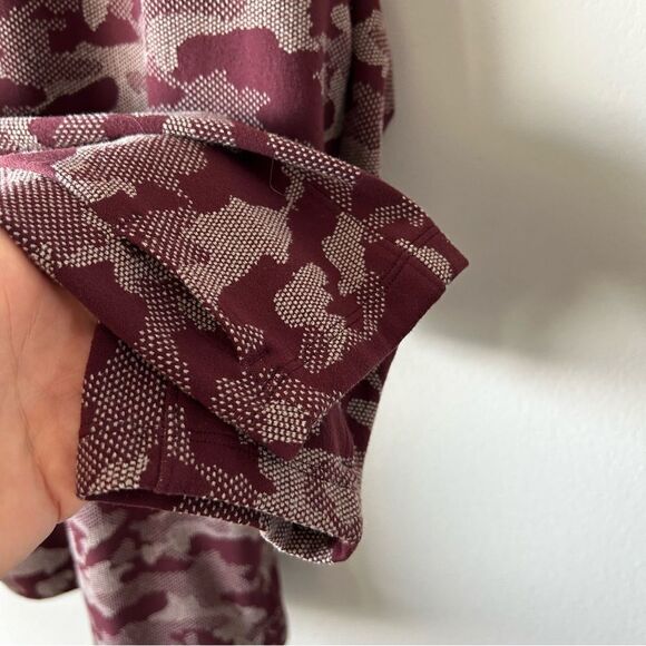 Lululemon Surge Warm 1/2 Zip Jacquard in burgundy - Picture 6 of 11